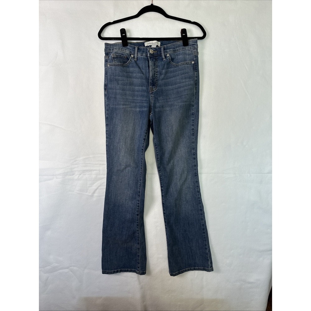 Vintage America Womens Mid Rise Bootcut Stretch Denim Jeans Blue Size 10
